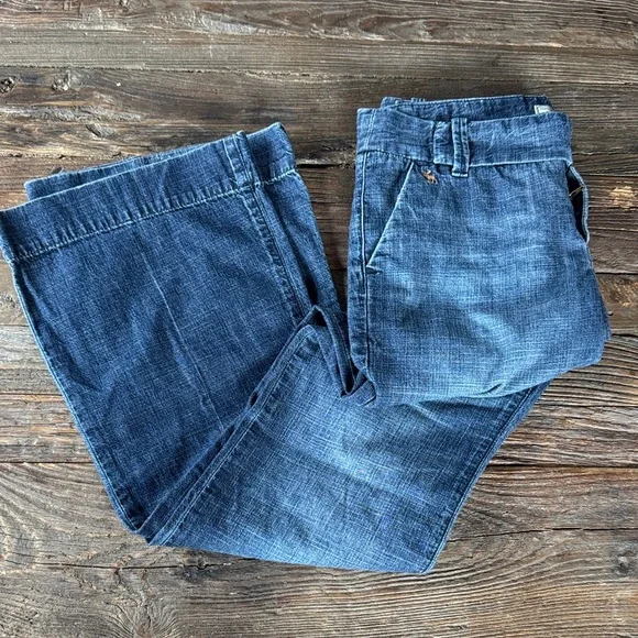 Abercrombie Y2K dark wash low rise wide leg trouser jeans size 2 - Picture 1 of 9